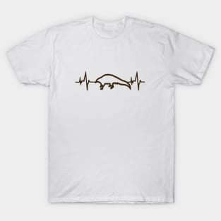 ECG pangolin pangolin image animals heartbeat T-Shirt